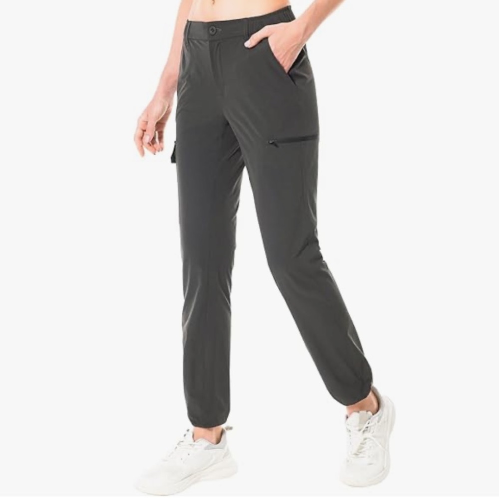 Women’s Lightweight Cargo Hiking Pants with Elastic Waistband